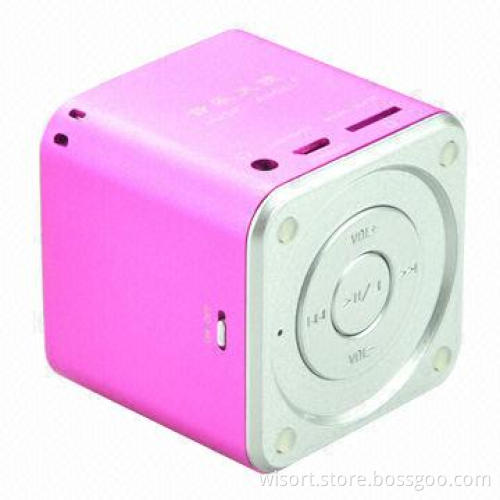 Cube Mini Bluetooth Speaker with MP3, 150Hz-18kHz Frequency Response